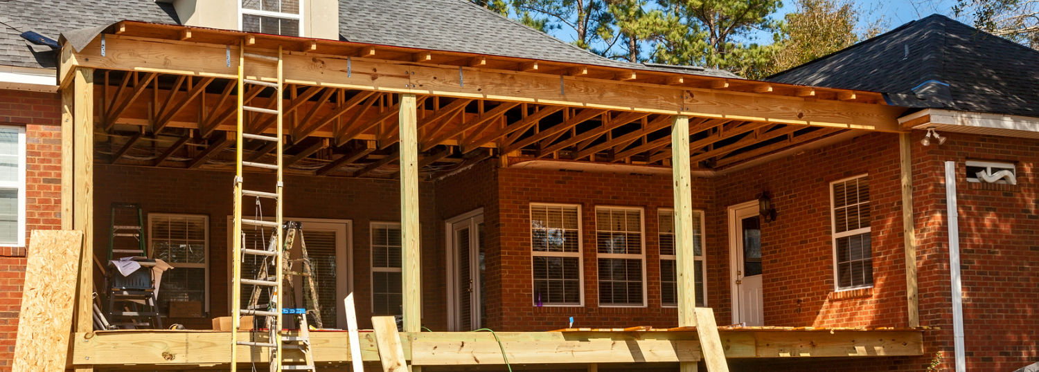 Adding a back porch to a brick house